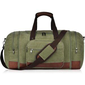 Canvas Duffle Bag for Travel,Expandable Carry on Bag,Overnight Weekend